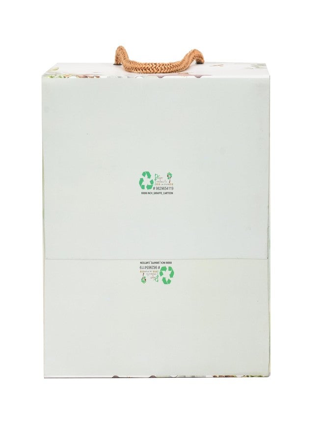 PPJ ® - HAPPY BIRTHDAY GIRAFFE CARTOON THEME PARTY (10 Pcs.) (HAMPER / SWEET BOX 500G / CAKE/ GHEVAR) PAPER CARRY BAG, 8 Inch X 8 Inch X 6 Inch for DIWALI/WEDDING/FUNCTION/BIRTHDAY/RETURN GIFTS/CHRISTMAS/GIFT BAGS/GIFT COVERS (Pack of 10) - Image 5